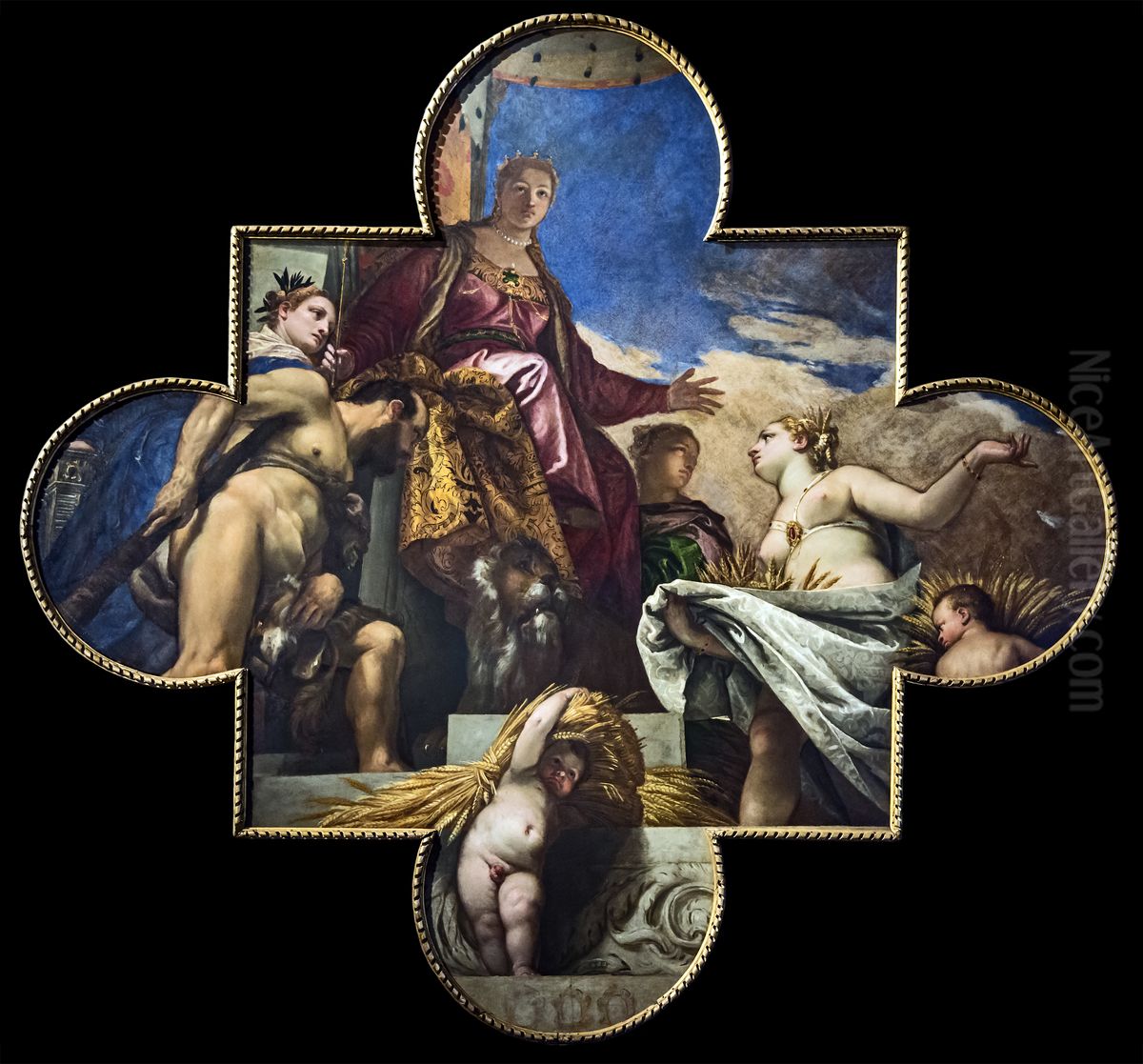 Venice receives the homage of Hercules and Ceres Oil Painting by Paolo Veronese (Caliari)