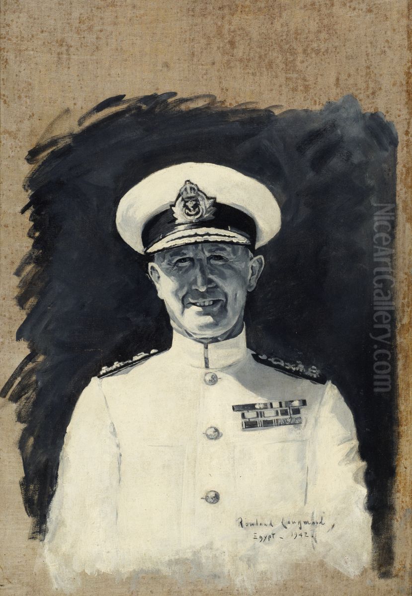 Admiral Andrew Brown Cunningham (1883-1963) Oil Painting by Rowland Langmaid