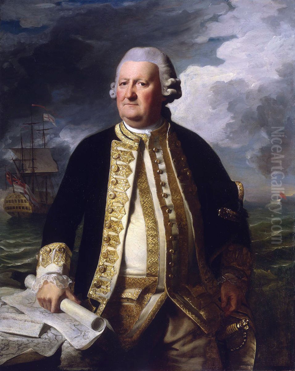 Admiral Clark Gayton (1712 - ca. 1785) Oil Painting by John Singleton Copley