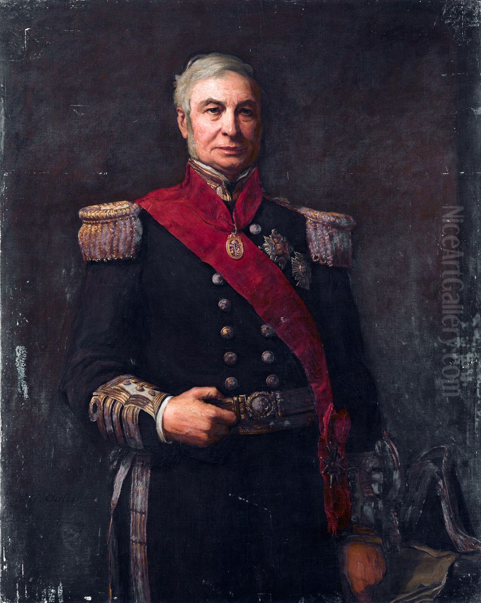 Admiral Alexander Milne (1808-1896) Oil Painting by Walter William Ouless