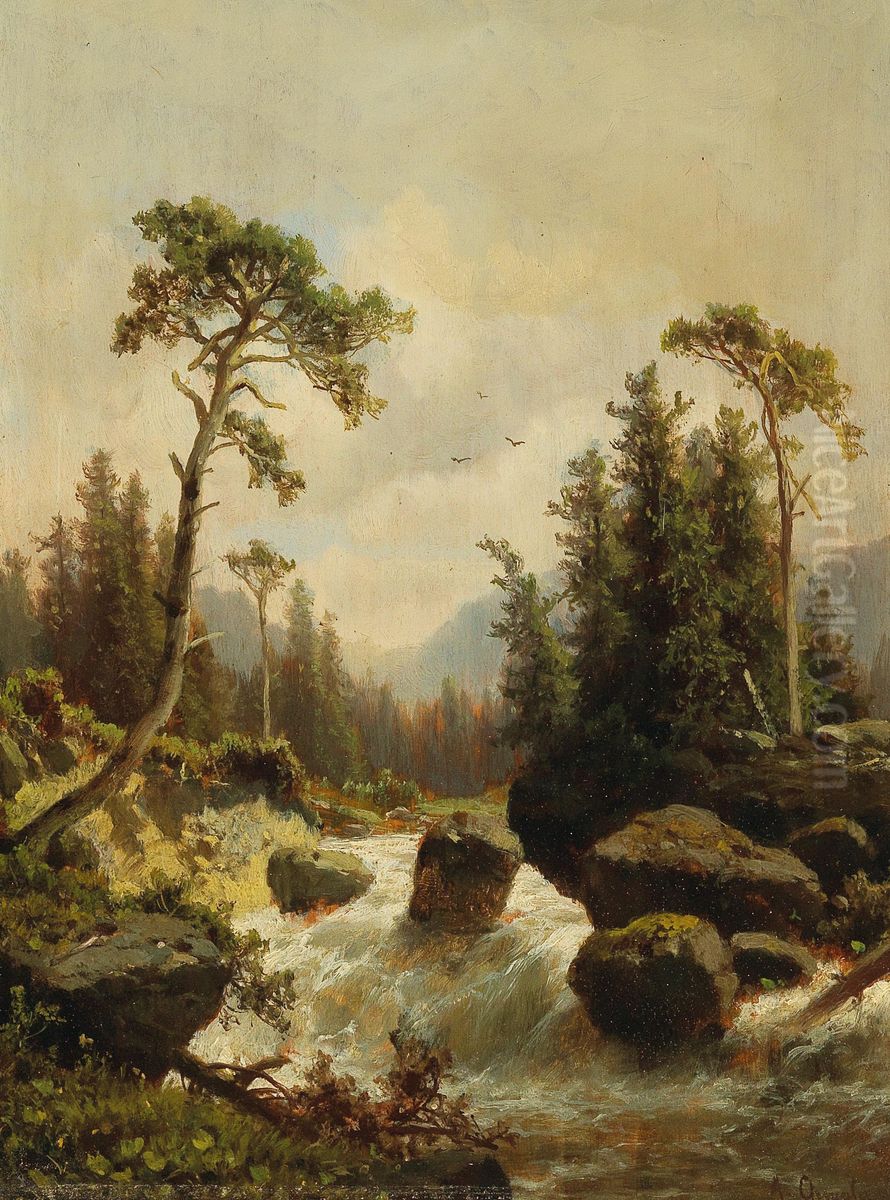 In der Pinzgau Oil Painting by Adolf Chwala