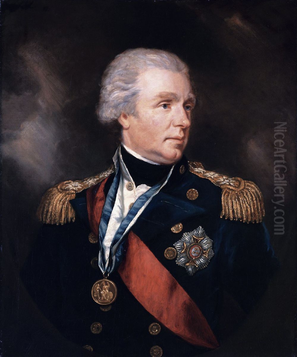 Admiral William Waldegrave, 1st Baron Radstock (1753-1825) Oil Painting by James Northcote