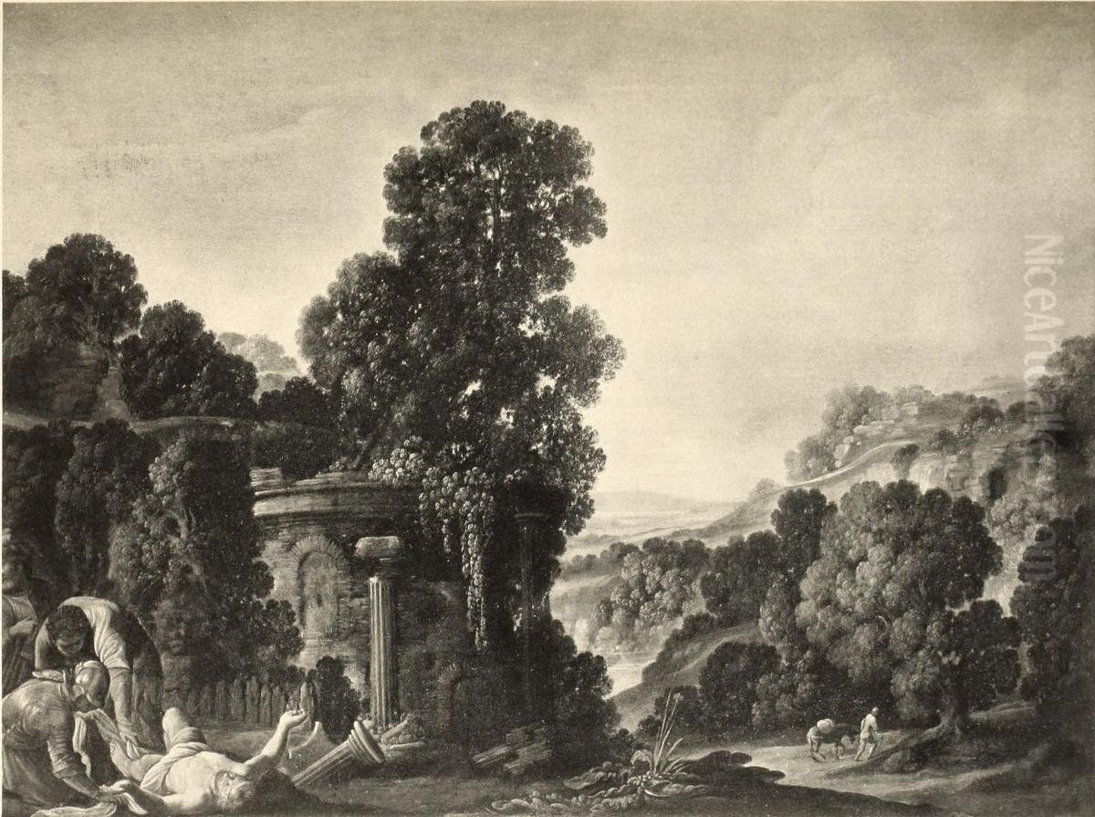 Landscape with the Good Samaritan Oil Painting by Adam Elsheimer