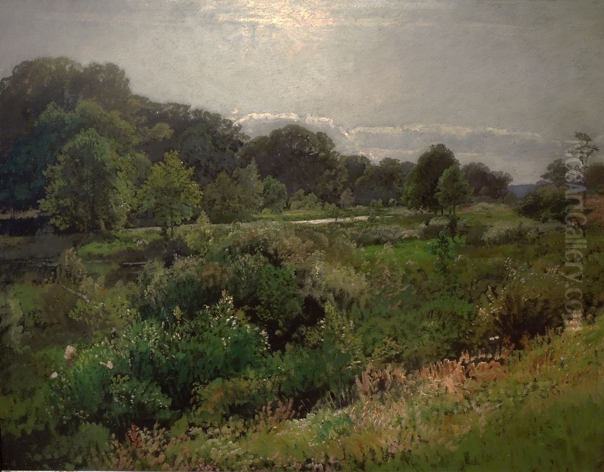 Jelcz on the Oder River Oil Painting by Adolf Dressler