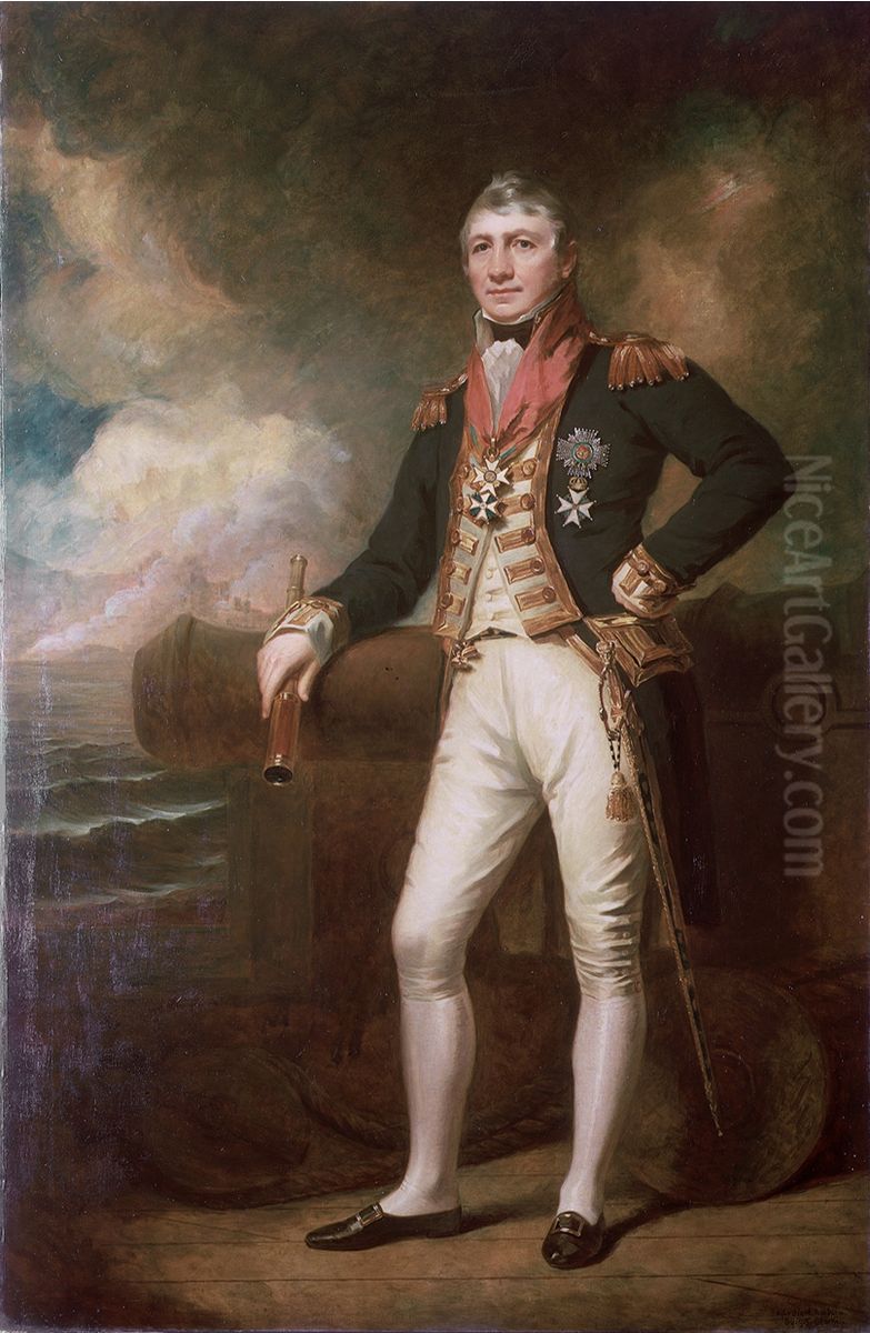 Admiral David Milne (1763-1845) Oil Painting by George Frederick Clarke