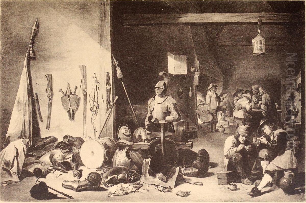 Guardroom Oil Painting by David Teniers the Younger