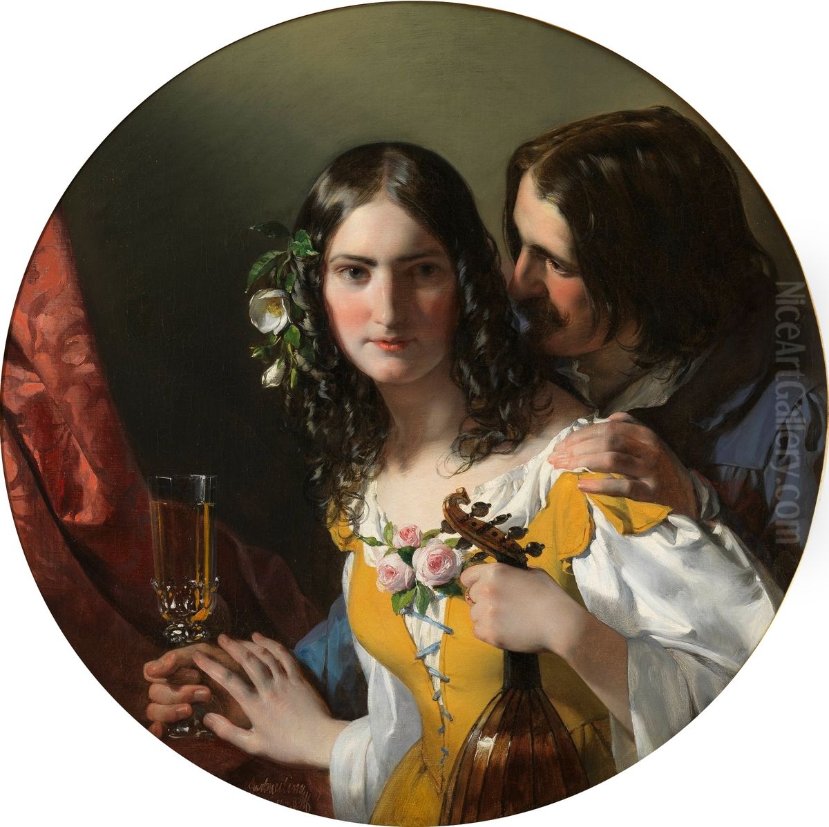 Die drei kostlichsten Dinge Oil Painting by Friedrich von Amerling
