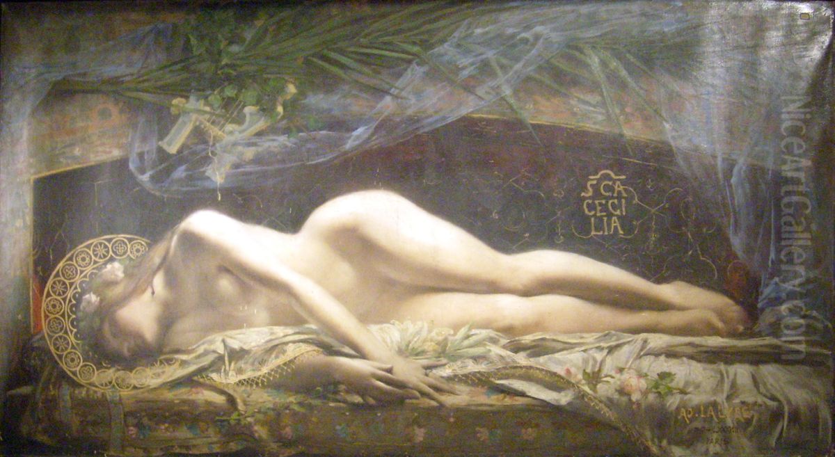 Santa Cecilia Oil Painting by Adolphe Lalyre