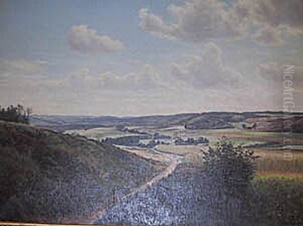 Landscape. Oil Painting by Adolph Larsen