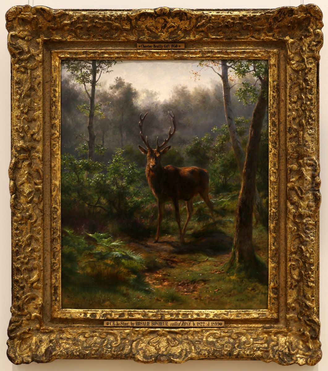 Stag Oil Painting by Rosa Bonheur
