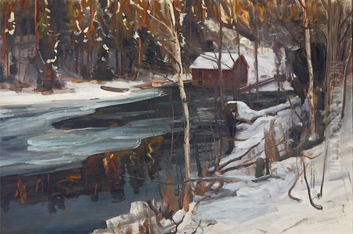 Jaiden lahto Oil Painting by Victor Westerholm