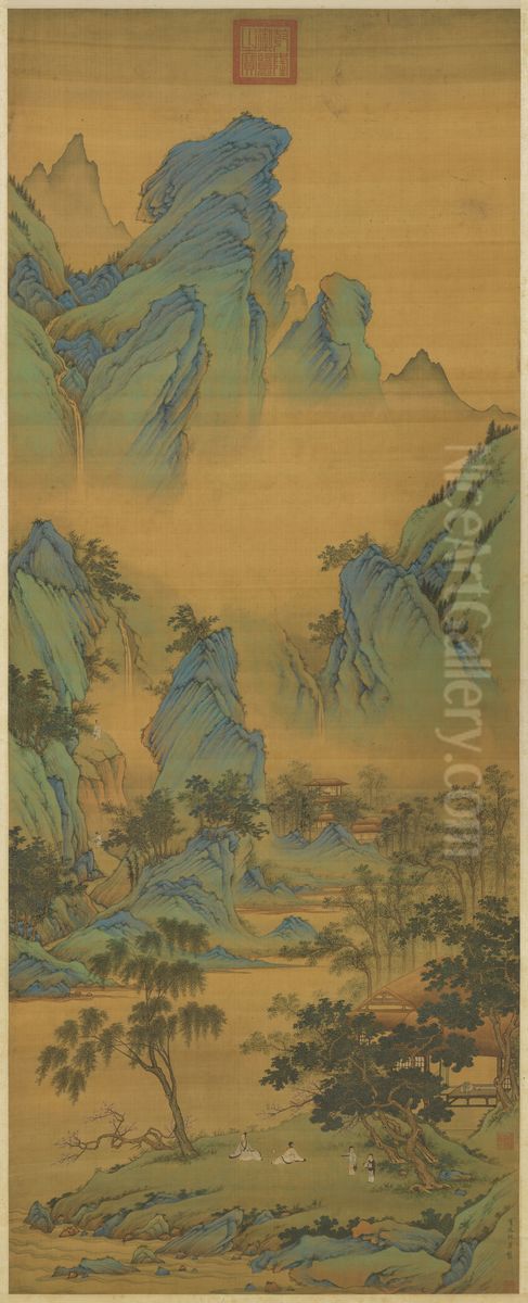 <<ming chou ying chun shan yin shang zhou>> Oil Painting by Qiu Ying