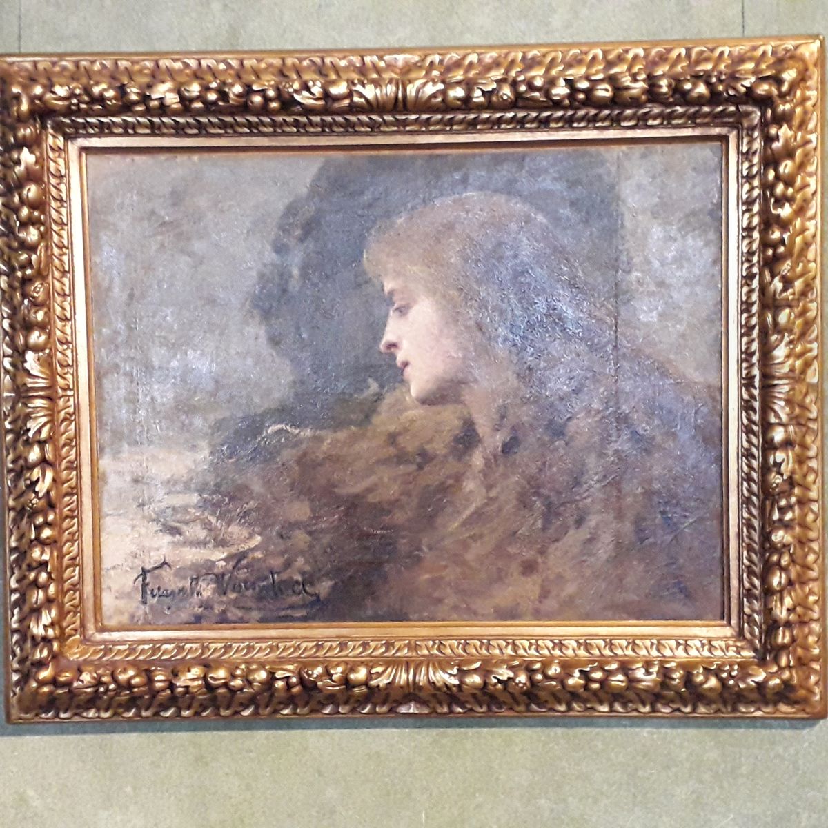 Magdalene Oil Painting by Adolfo Feragutti Visconti