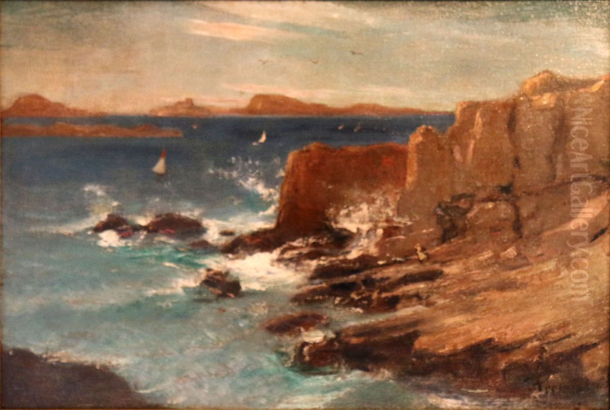 Calanques de Marseille Oil Painting by Adolphe Appian
