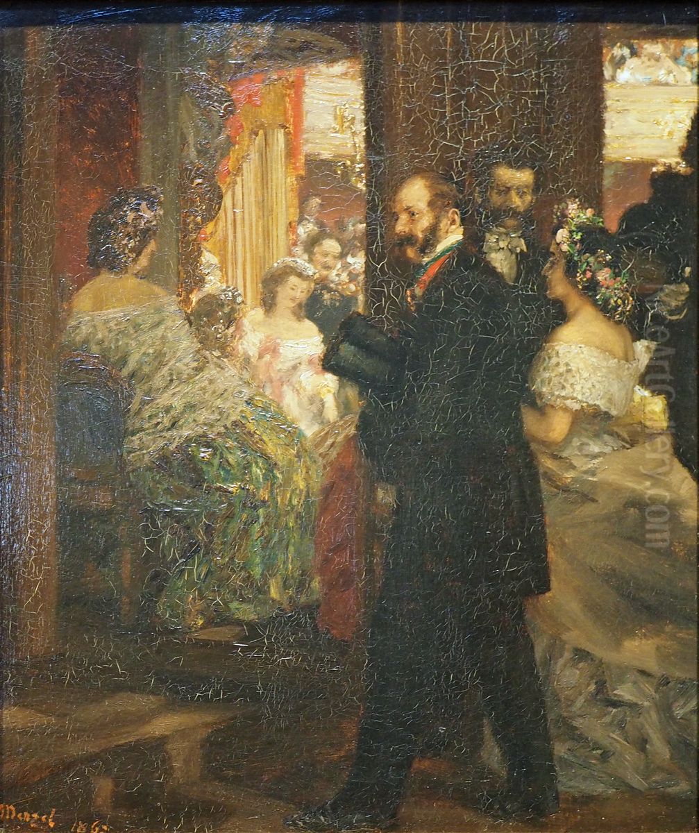 At the Opera Oil Painting by Adolph von Menzel