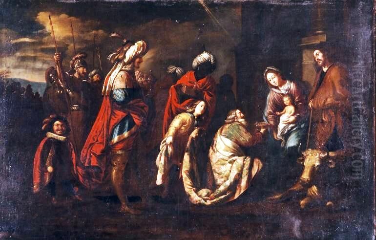 Adoracion de los Reyes Magos Oil Painting by Antonio Palomino