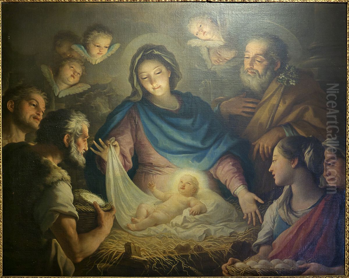 Adoracion de los pastores Oil Painting by Luis Egidio Melendez