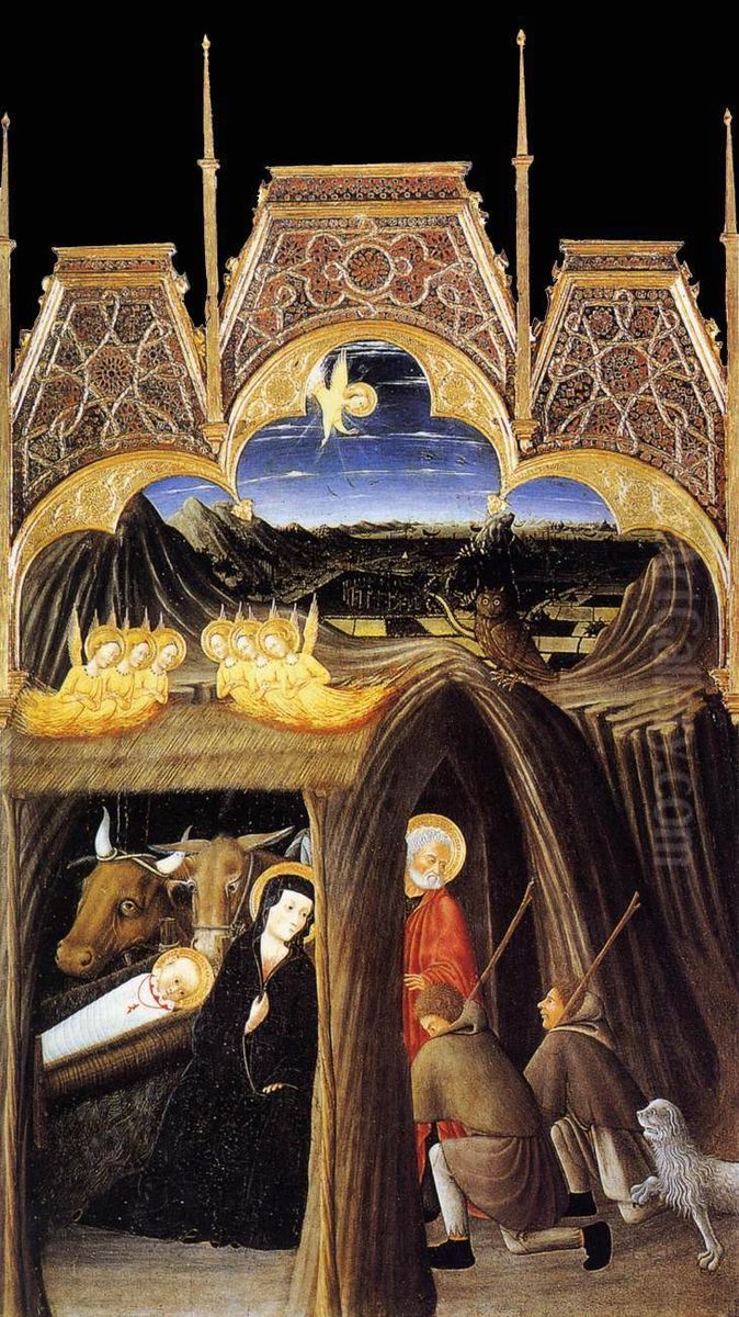 Adoration Oil Painting by Pietro di Giovanni d'Ambrogio