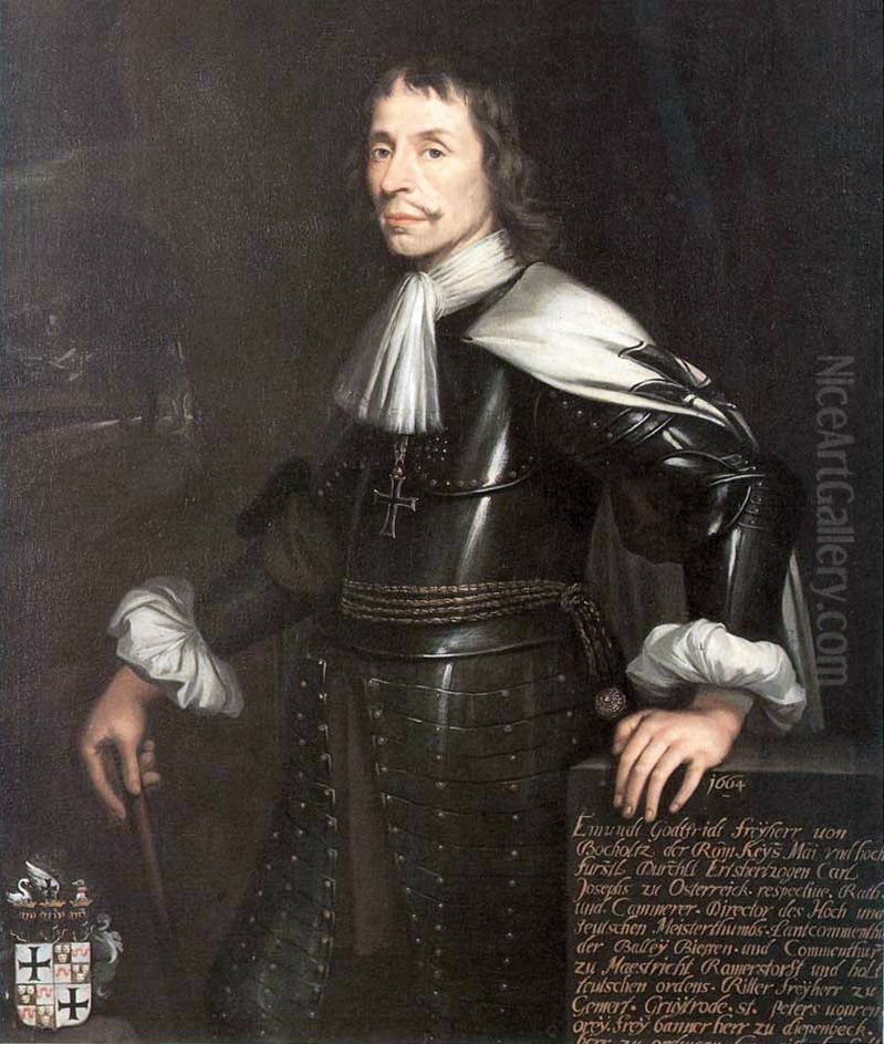 Portret van Edmund-Godefried van Bocholtz Oil Painting by Walther Damery