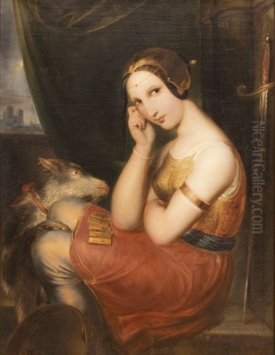 Esmeralda Oil Painting by Antoine Wiertz