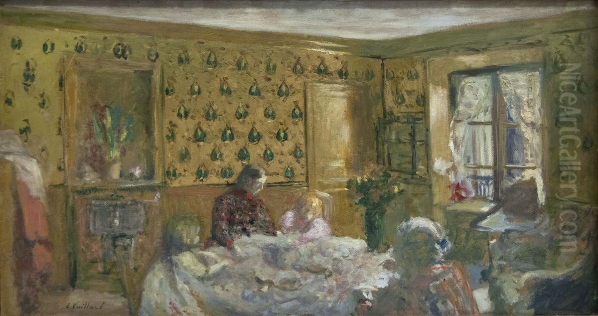 By the Worktable Oil Painting by Jean-Edouard Vuillard