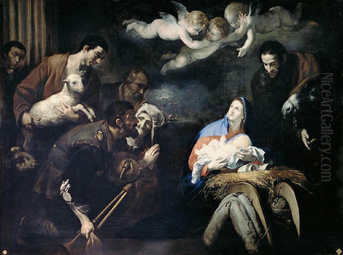 Adoracion de los pastores Oil Painting by Giovanni Do