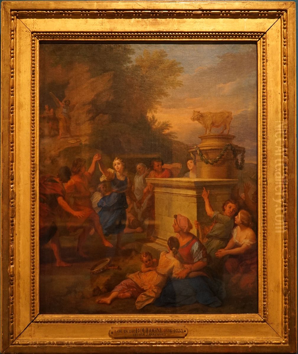 Adoration of the Golden Calf Oil Painting by Louis De Boullogne