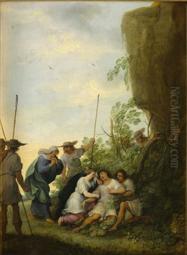 Death of Adonis Oil Painting by Adriaen Van Stalbemt