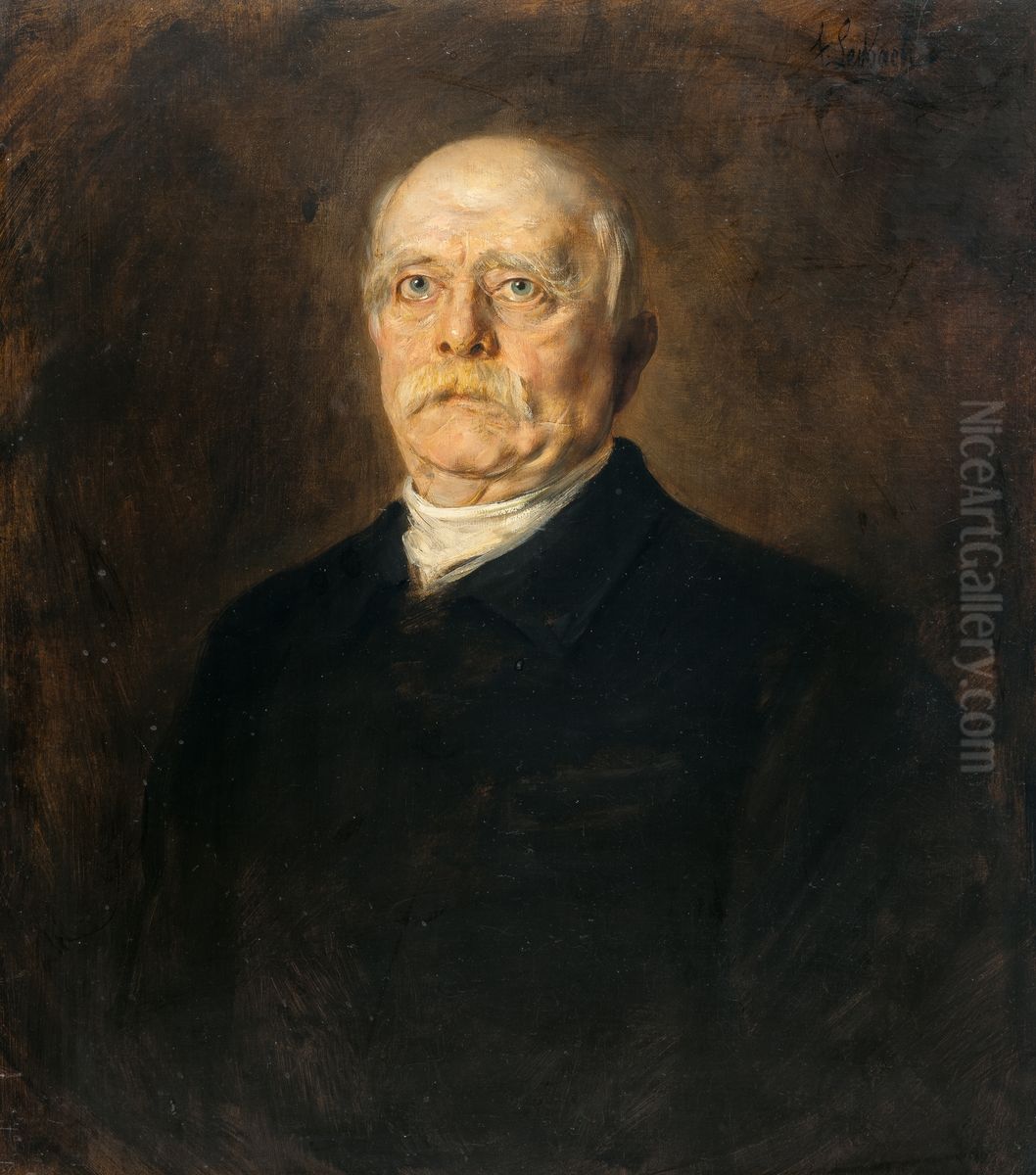 Portrait of Prince Otto von Bismarck Oil Painting by Lenbach Franz Von