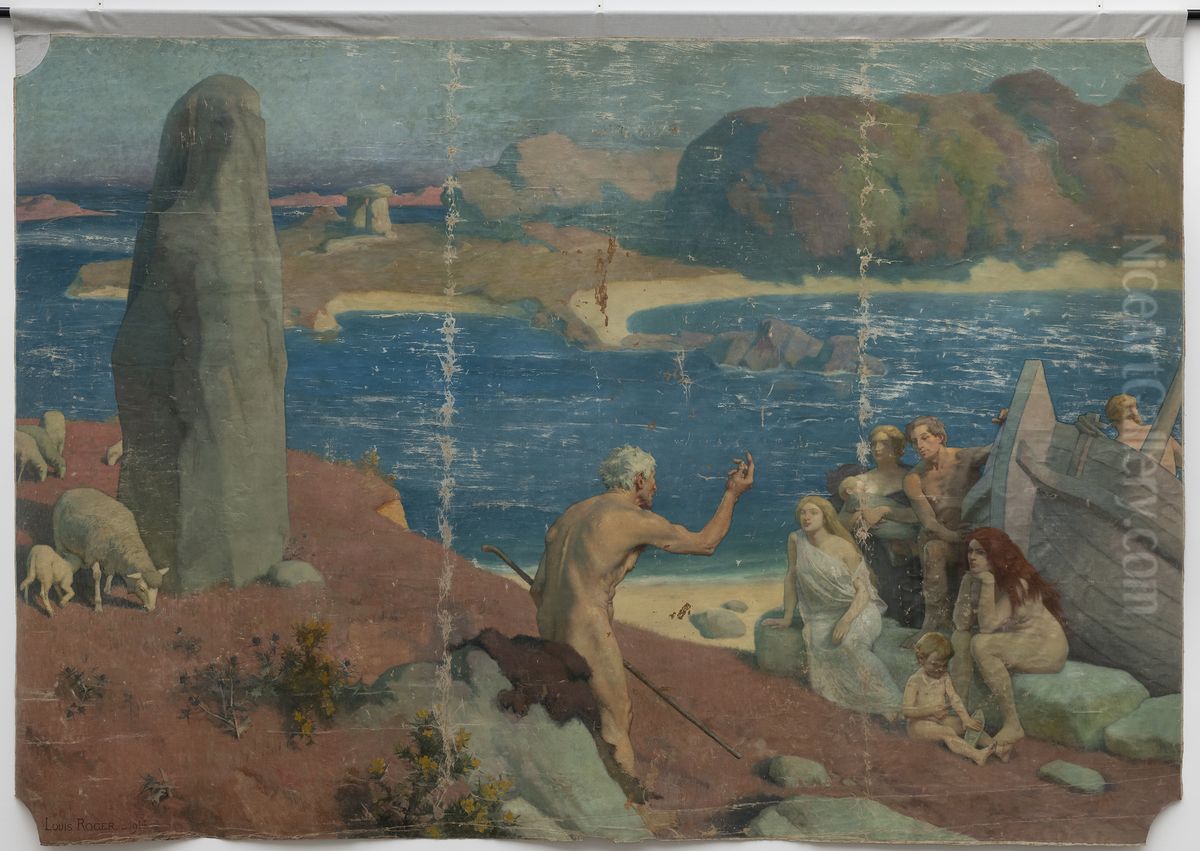 Au pays legendaire d'Armor Oil Painting by Louis Roger