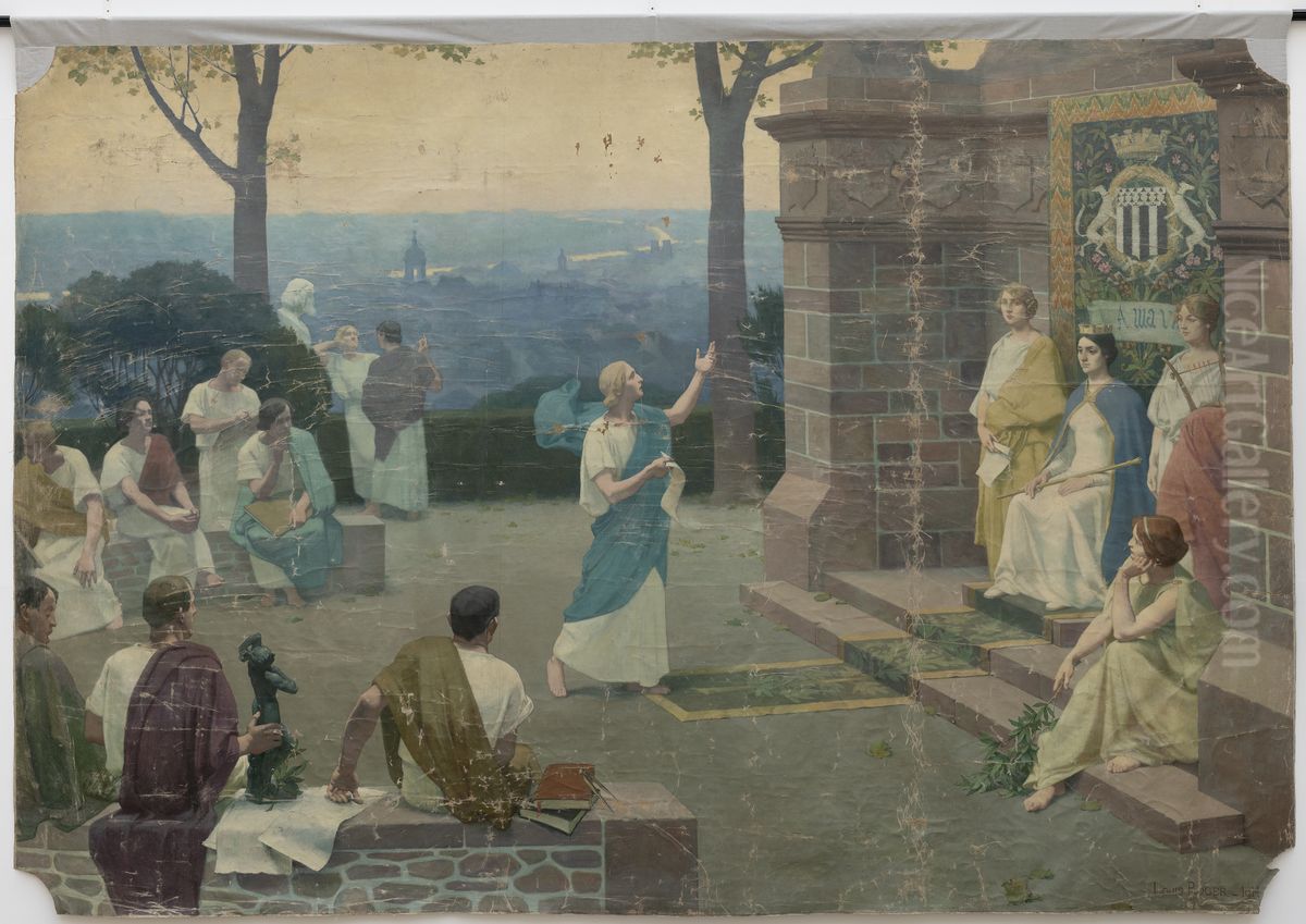 Rennes centre intellectuel de la Bretagne Oil Painting by Louis Roger