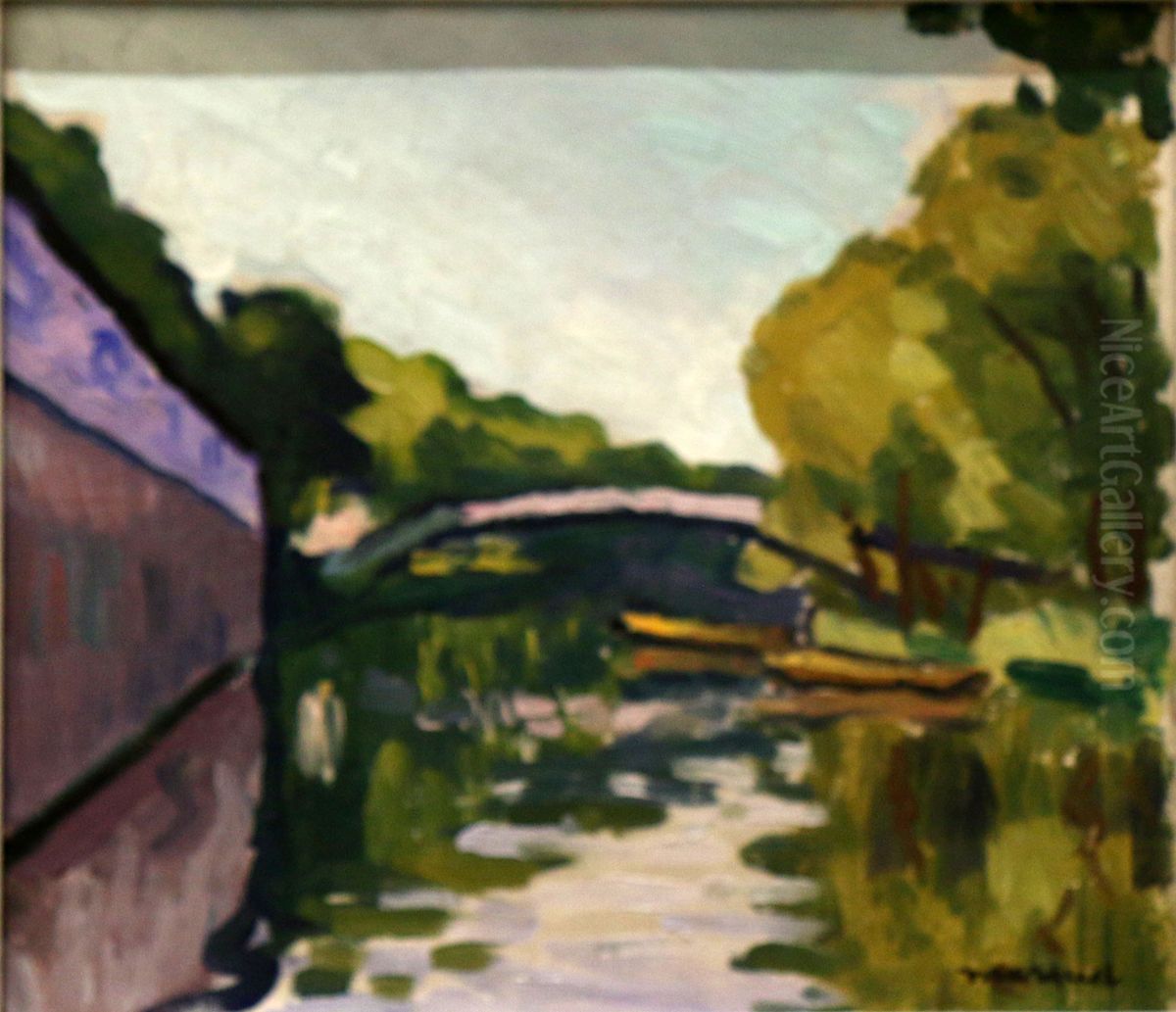 Canal des environs de Paris Oil Painting by Albert Marquet