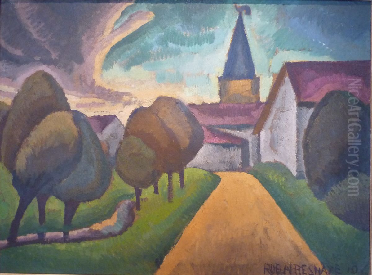 L'entree du village Oil Painting by Roger de La Fresnaye