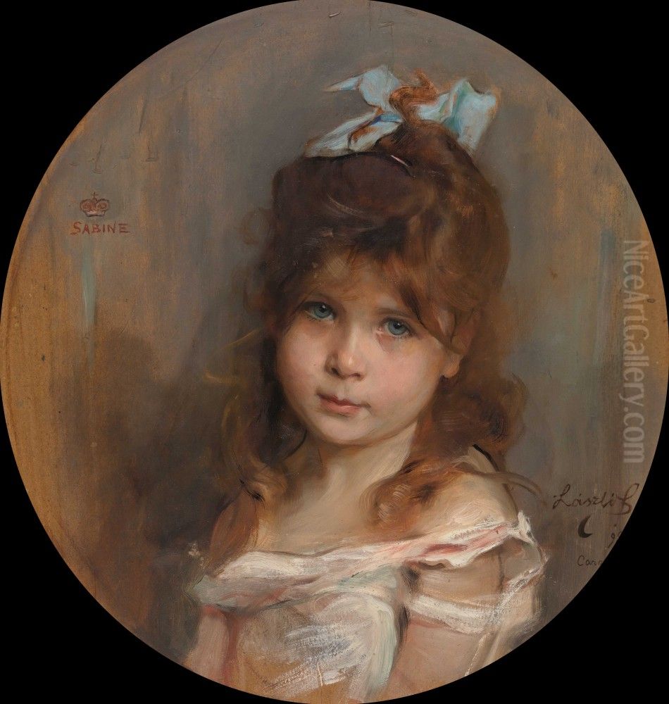 Portret van prinses Sabine van Hohenlohe Oil Painting by Philip de Laszlo