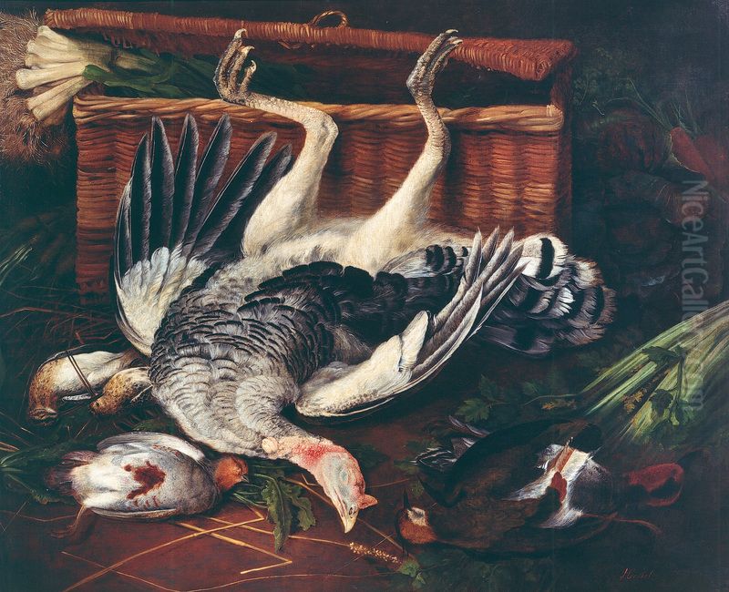 Fowl and vegetables Oil Painting by Adriaen van Utrecht