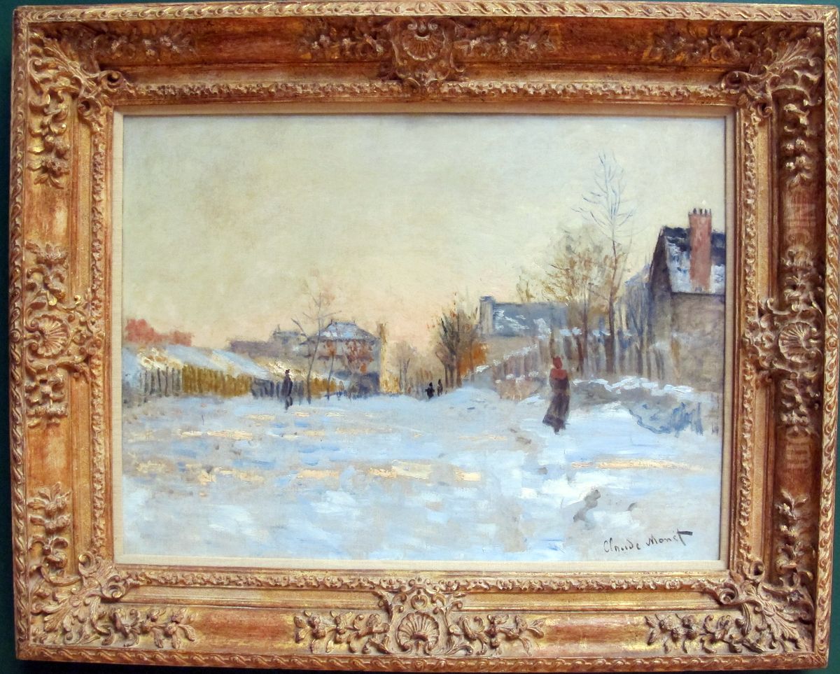 Snow n Argenteuil Oil Painting by Claude Oscar Monet