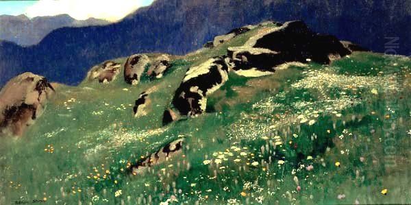 Autumn in the Mountains Oil Painting by Adrian Scott Stokes