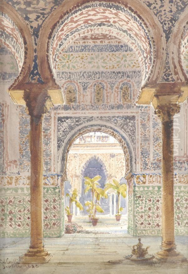 La Casa De Pilotos, Seville Oil Painting by Gabriele Carelli