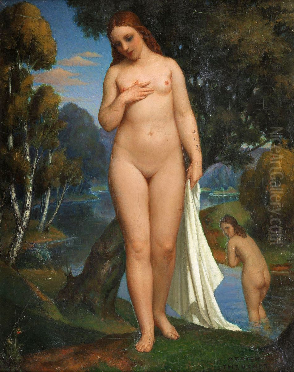 The bathers Oil Painting by Adrien Thevenot