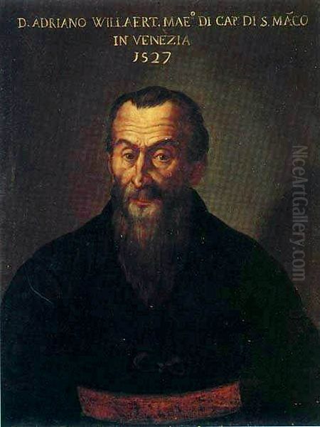 Portrait ofAdrian Willaert(c. 1490- 1562) Oil Painting by Unidentified painter