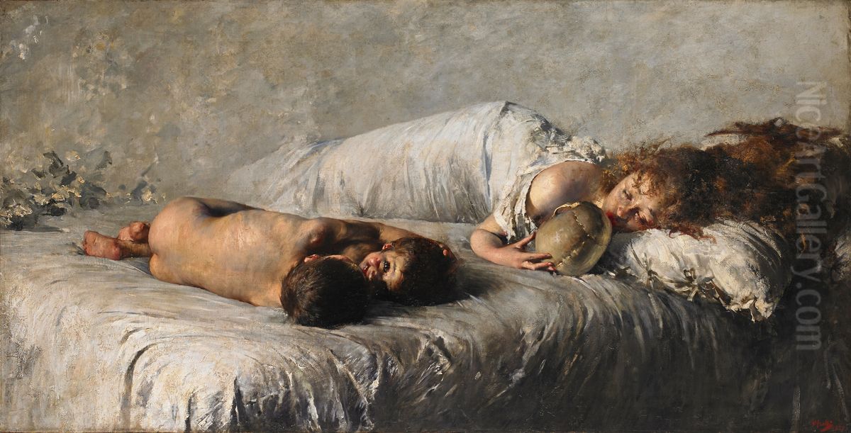 Afternoon Oil Painting by Irolli Vincenzo