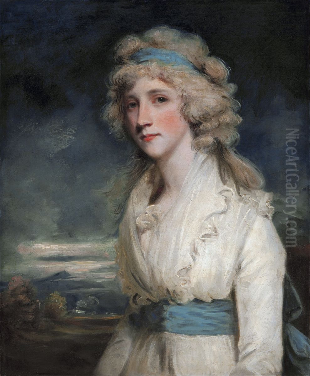 Agnes Catherine Coussmaker (1768 -1824), wife of Rev. William Heath of Hanley Hall (1766-1830) Oil Painting by John Hoppner