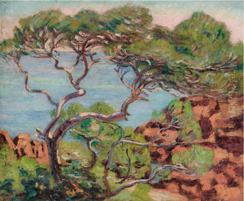 Aay, Paysage du Midi Oil Painting by Armand Guillaumin