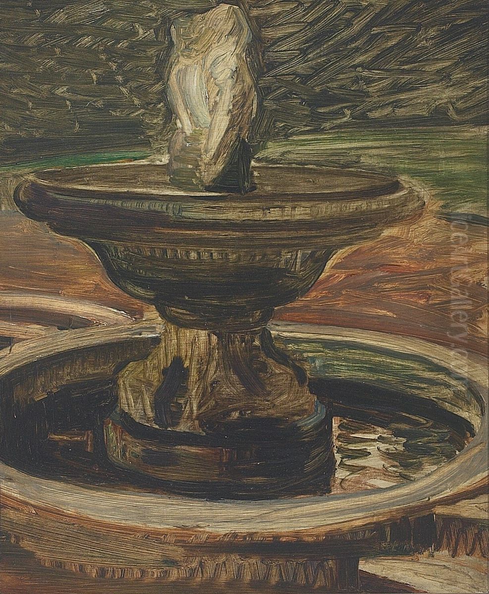 Fountain. Oil Painting by Agnes Slott-Mrller