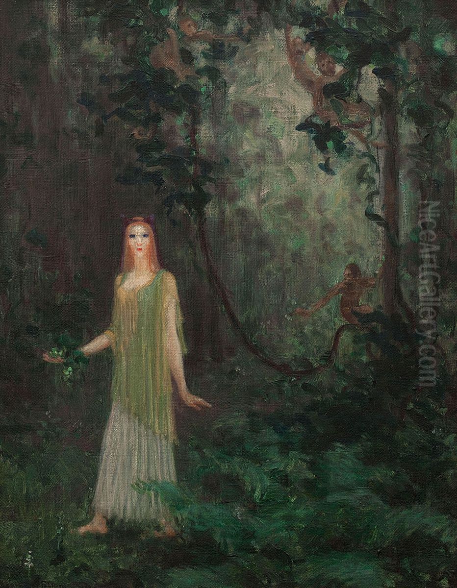 Vine Wood Oil Painting by Agnes Lawrence Pelton