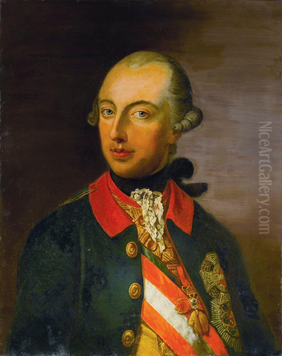 Portrait of Emperor Joseph II (1741-1790) Oil Painting by Joseph Hickel
