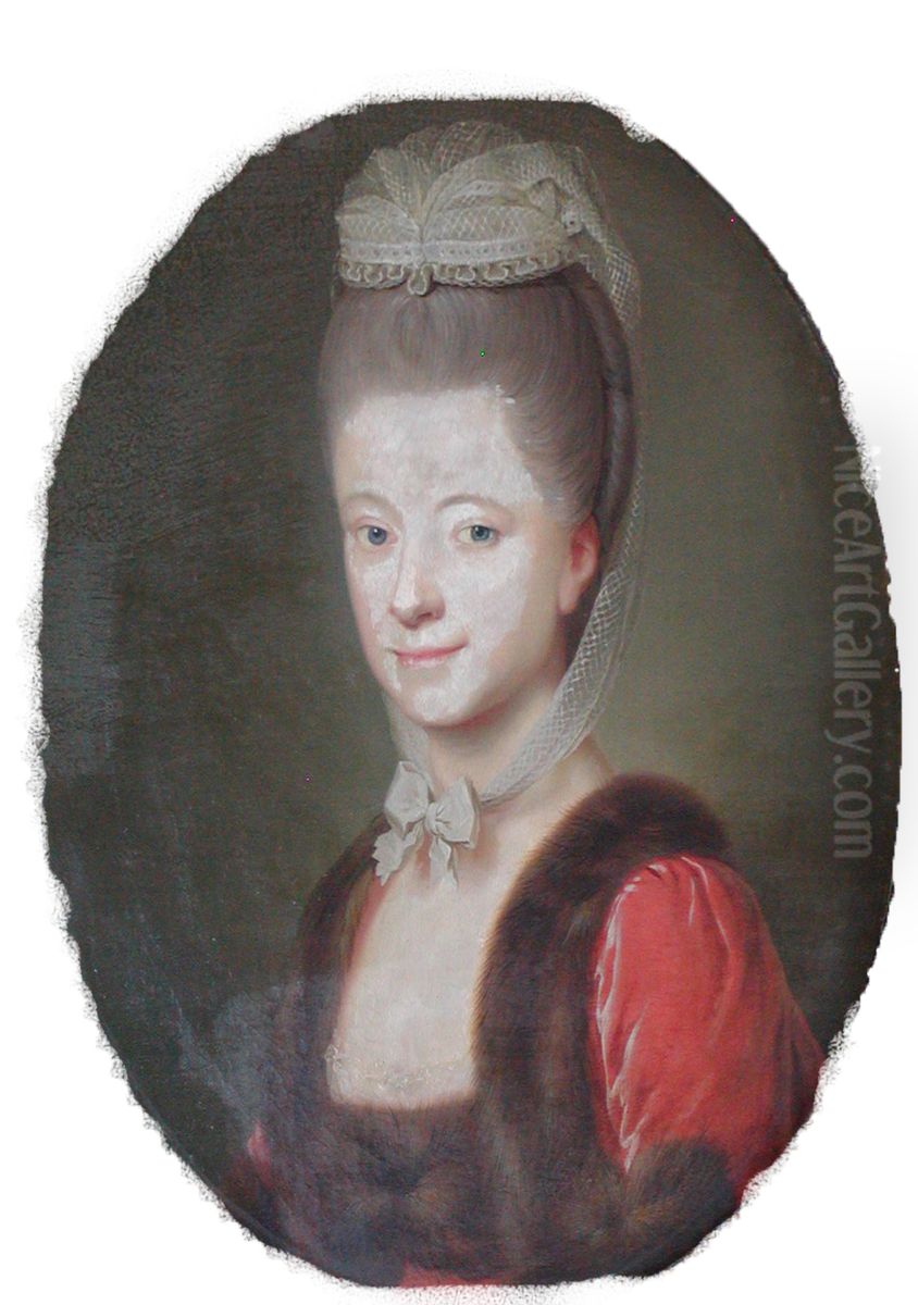 Portrait of Agnete Marie Hielmstierne (1753-1838) Oil Painting by Jens Juel