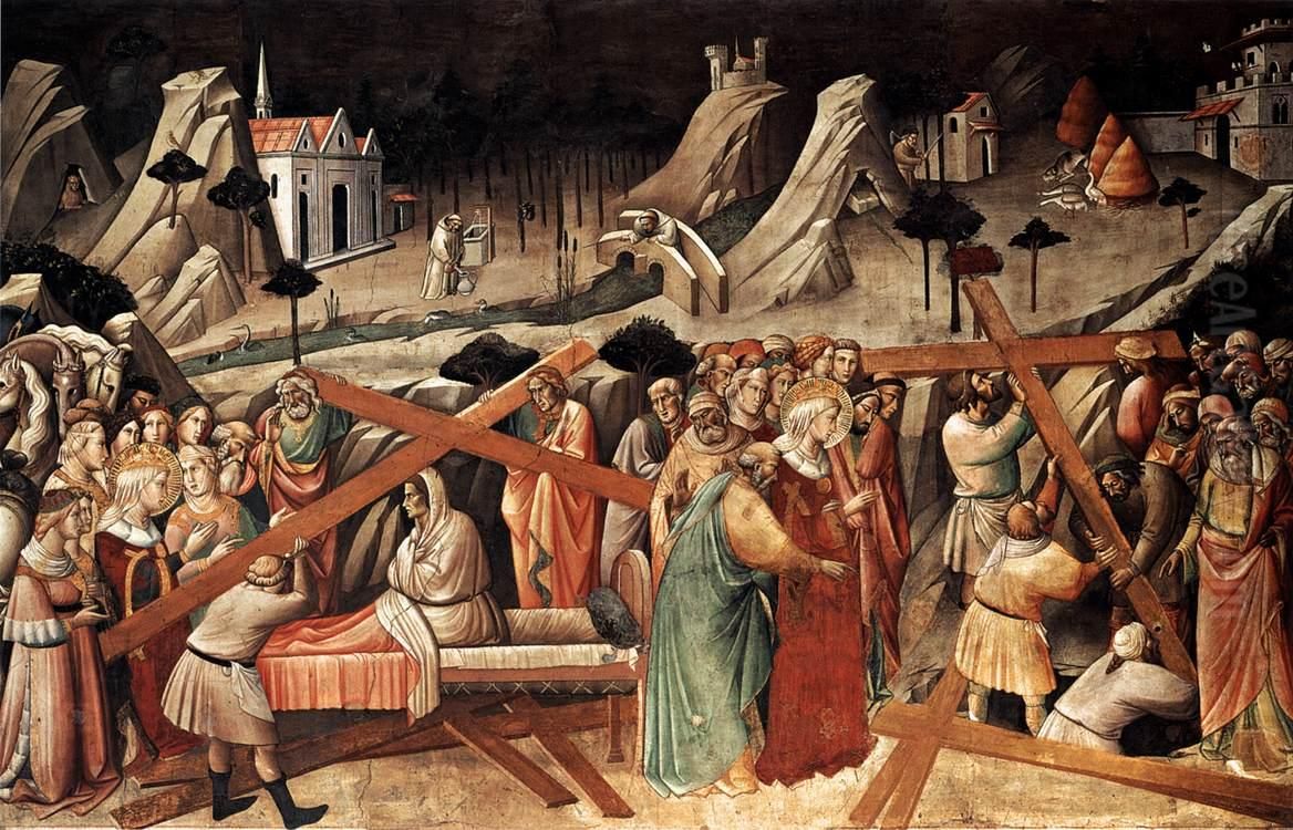 Discovery of the True Cross Oil Painting by Agnolo Gaddi