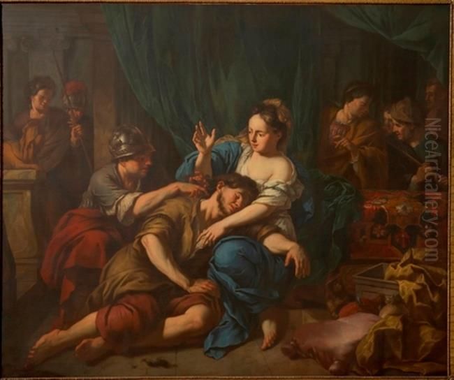 Samson and Delilah Oil Painting by Johannes Voorhout