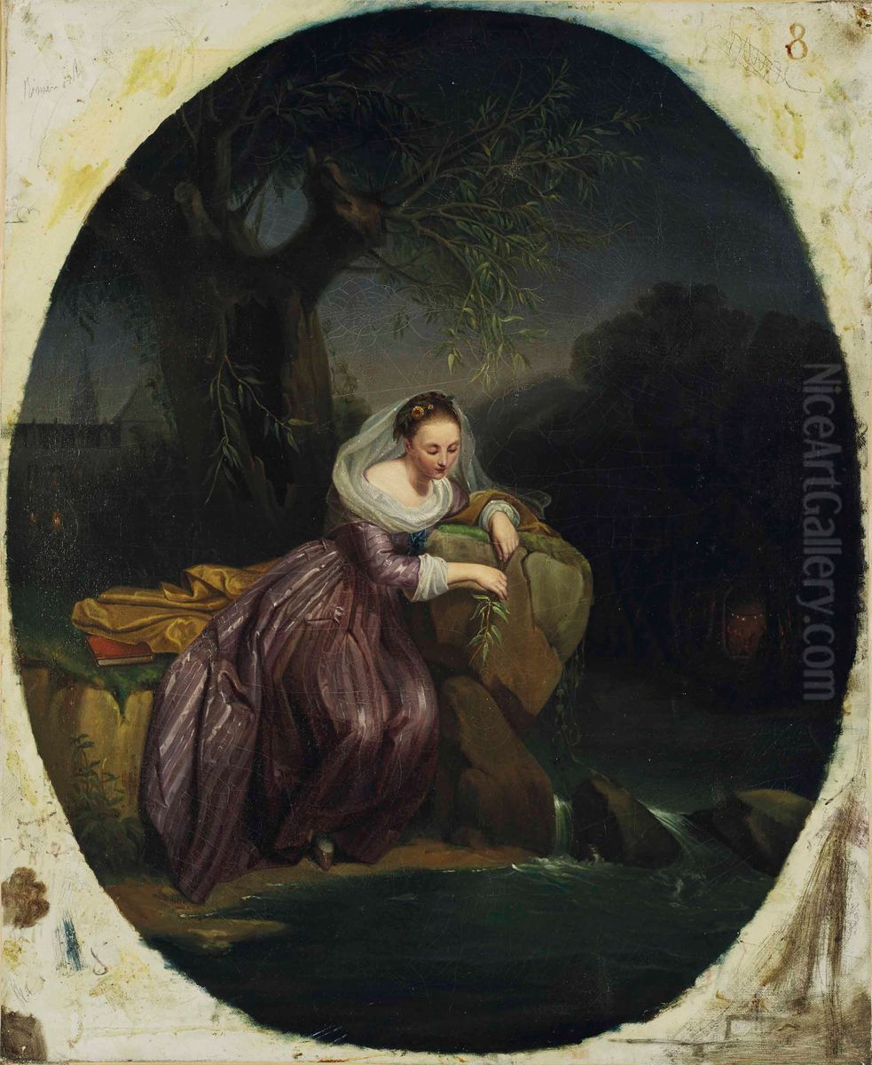 The Leafs of Willow Oil Painting by Jean-Augustin Franquelin
